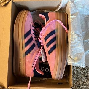 Adidas original gazelle bold platform trainers in pink glow